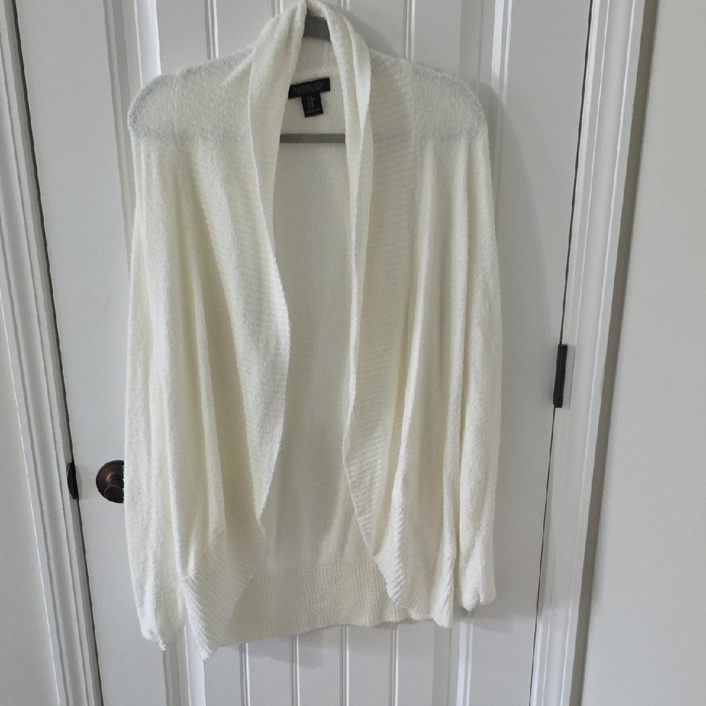 Rachel Zoe Cream Open-Front Cardigan